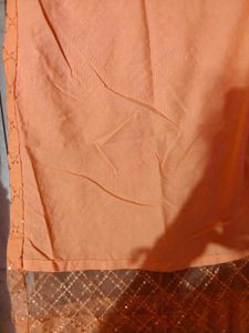 Elegant Peach Kurta Set with Dupatta