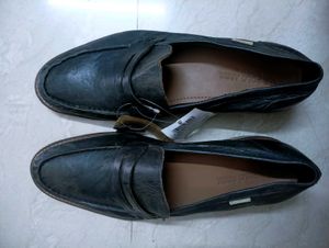 Men's Leather Slip On Saad1 Black Shoes