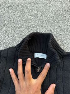 Black Cable Knit Sweater