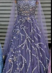Elegant Lavender Embellished Gown