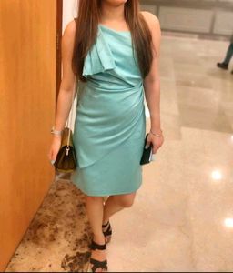 Vero Moda Elegant One-Shoulder Teal Dress