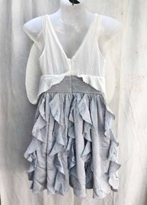 58209. Chic Pleated &amp; Ruffled Dress