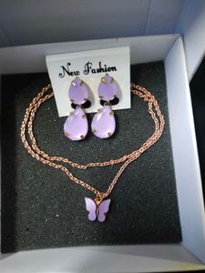 Butterfly Necklace and Earring Set