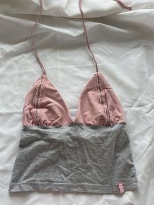 Pink & Grey Halter Neck top🫶🏻