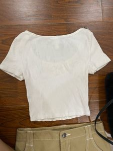 H&amp;M Rhinestone Crop Top