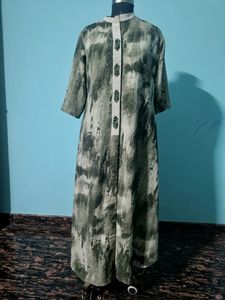 Maxi Dress With Stone Work Buttons