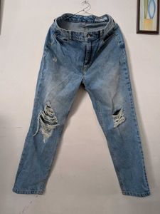 Distressed Mom Jeans