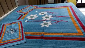 (New) Pure Cotton Double Bedsheet