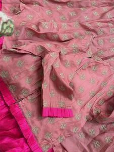 Pink Embroidered Lehenga Skirt