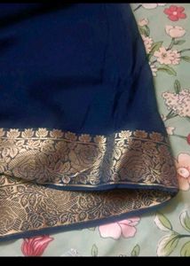 Elegant Royal Blue Saree