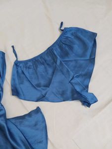 Hot Stuff Blue Satin Set 😈