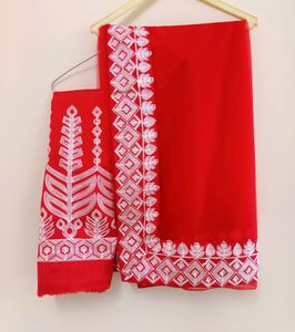 Net Embroidery Saree