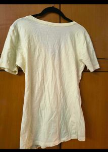Pale Yellow V-Neck Tee