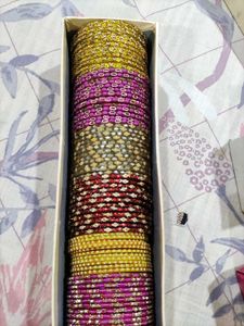 Assorted Colorful Bangles Set