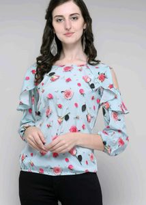 Floral Cold Shoulder Top