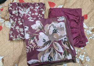 Floral suit Kurta Set with Dupatta