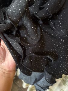 Chic Black Polka Dot Ruffle Dress