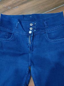 High Waisted Blue Denim Jeans