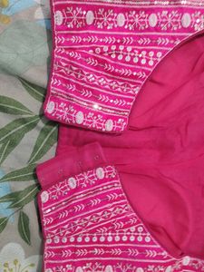 Vibrant Pink Embroidered Blouse