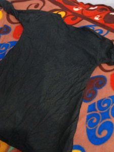 Black Kurta with White Embroidery