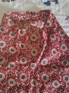 Maroon Floral Print Kurta