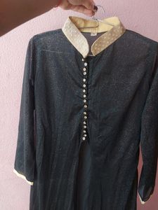 Black Party Wear Shimmery Indowestern Shrug