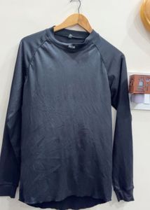 Long Sleeve Black Ribbed Top