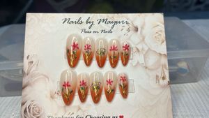 Floral Press-On Nails