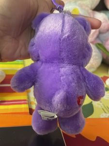 Purple Care Bear Plush Keychain