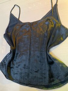Elegant Black Striped Cami Top