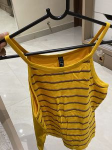 Yellow Striped Tank Top