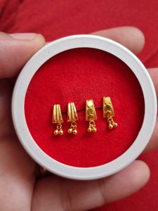 Gold  Stud Earrings Set