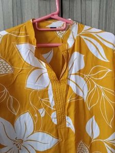 Vibrant Yellow Floral Kurta Set