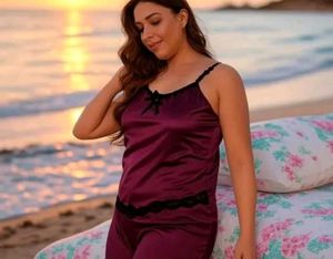 New Satin Camisole &amp; Shorts Sleepwear Set