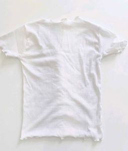 White Button-Up bow Top