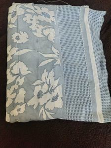 Elegant Gray Print Saree
