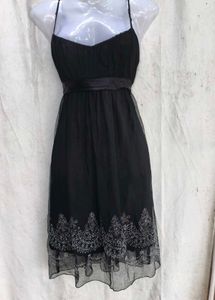 I. Elegant Black Embellished Dress