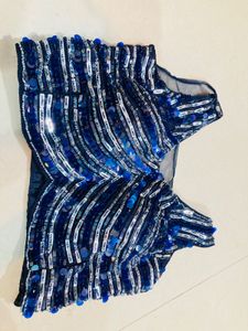 Elegant Navy Blue ready to wear Saree