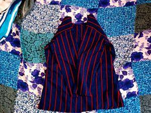 Simple Blue Women Top In XL Size