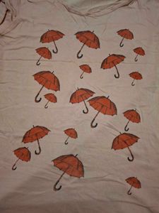 Cute Umbrella Print T-Shirt