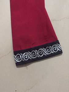 Vibrant Red Embroidered Kurta