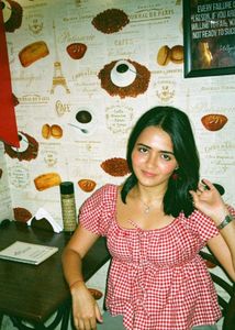 Red and White Korean styled Gingham Top