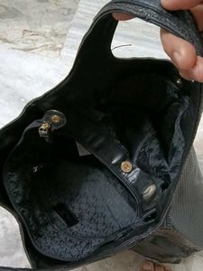 Anne Klein Chic Black Textured Hobo Bag