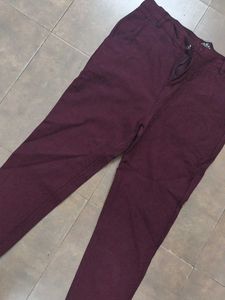 Burgundy Slim Fit Chinos