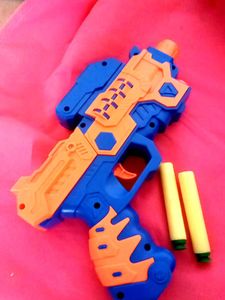 Blue and Orange Toy Foam Dart Blaster Gun