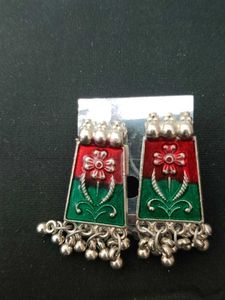 Ethnic Floral Dangle Earrings
