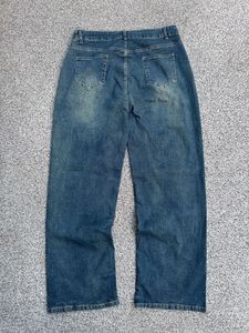 Blue Denim Wide Leg Jeans