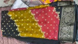 Dola Silk Vibrant Striped Saree