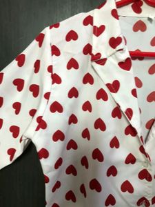 heart printed shirt