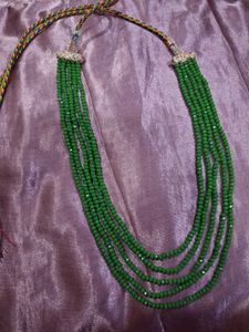 Green Beaded Layered Necklace +🎁